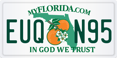 FL license plate EUQN95