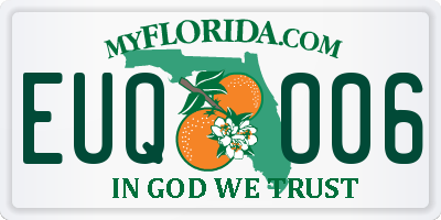 FL license plate EUQO06