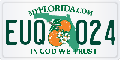 FL license plate EUQO24