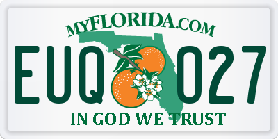 FL license plate EUQO27