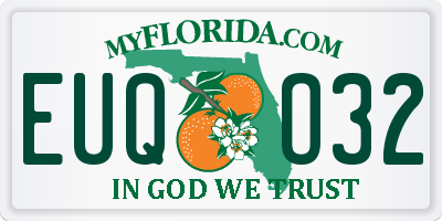 FL license plate EUQO32