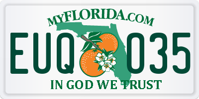 FL license plate EUQO35