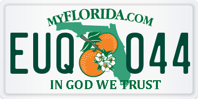 FL license plate EUQO44