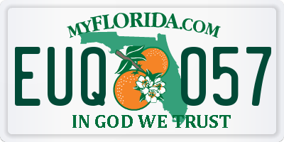FL license plate EUQO57