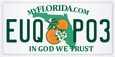 FL license plate EUQP03