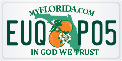 FL license plate EUQP05