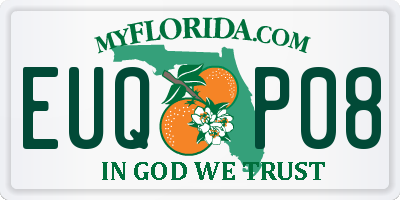 FL license plate EUQP08