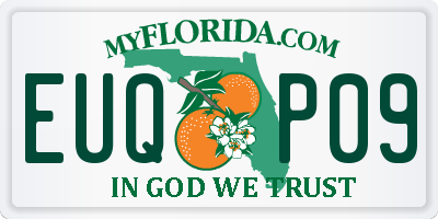 FL license plate EUQP09