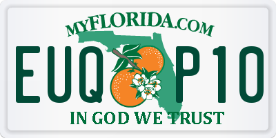 FL license plate EUQP10