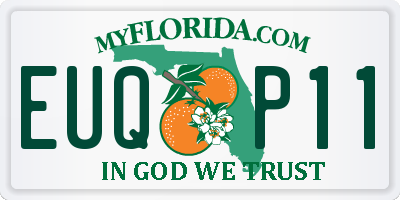 FL license plate EUQP11