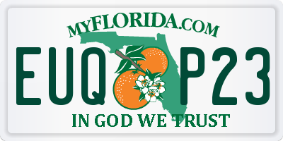 FL license plate EUQP23