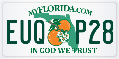FL license plate EUQP28