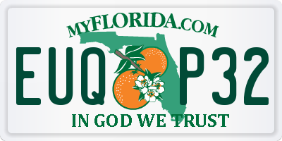 FL license plate EUQP32