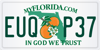 FL license plate EUQP37