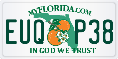FL license plate EUQP38