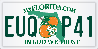 FL license plate EUQP41