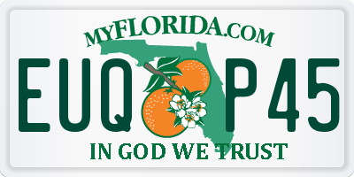 FL license plate EUQP45