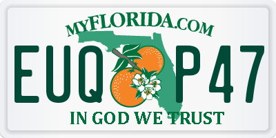 FL license plate EUQP47