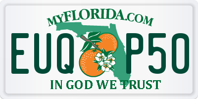 FL license plate EUQP50