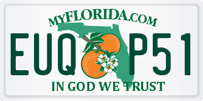 FL license plate EUQP51