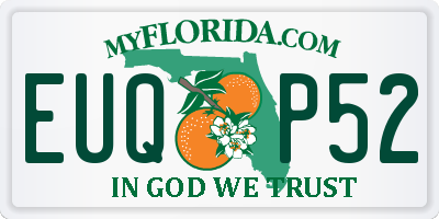 FL license plate EUQP52