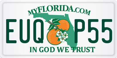 FL license plate EUQP55