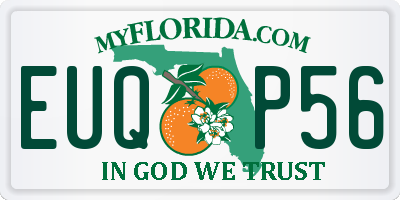 FL license plate EUQP56