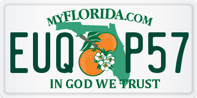 FL license plate EUQP57