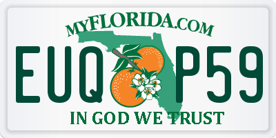 FL license plate EUQP59