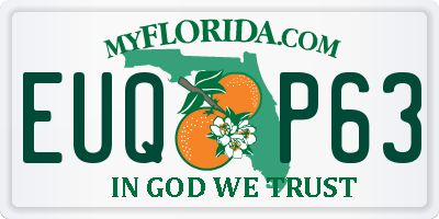 FL license plate EUQP63