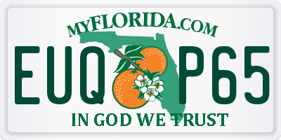 FL license plate EUQP65