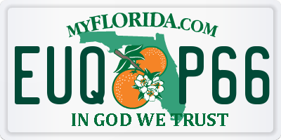 FL license plate EUQP66