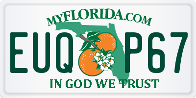 FL license plate EUQP67