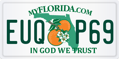 FL license plate EUQP69