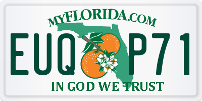 FL license plate EUQP71