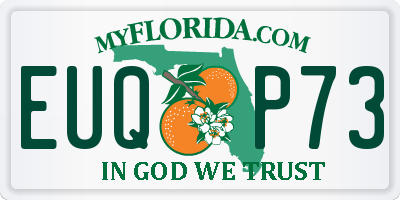 FL license plate EUQP73