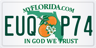 FL license plate EUQP74