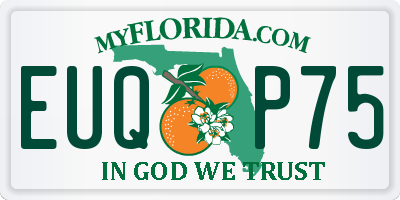 FL license plate EUQP75
