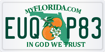 FL license plate EUQP83
