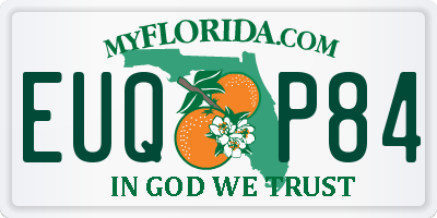 FL license plate EUQP84
