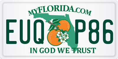 FL license plate EUQP86