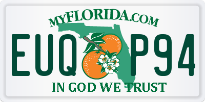 FL license plate EUQP94