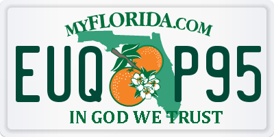 FL license plate EUQP95
