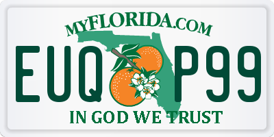 FL license plate EUQP99