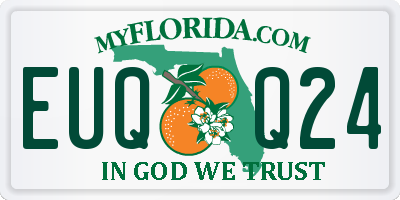 FL license plate EUQQ24