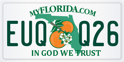 FL license plate EUQQ26