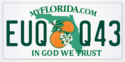FL license plate EUQQ43