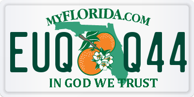FL license plate EUQQ44