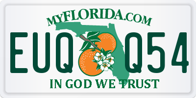 FL license plate EUQQ54