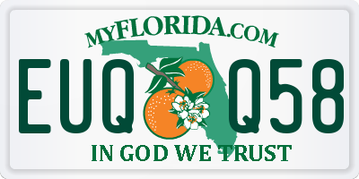 FL license plate EUQQ58